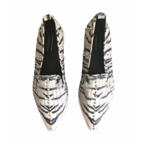 Rachel Zoe Calyco Studded Point Toe Loafers Sz 10 - Picture 2 of 9